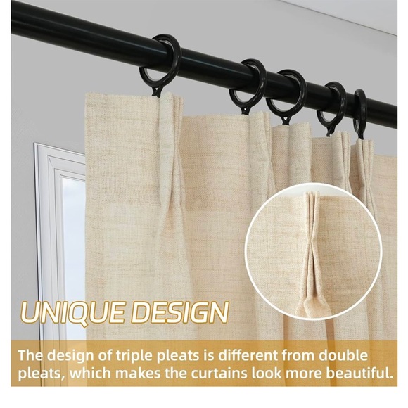 DriftAway Pinch Pleat Linen Textured Semi Sheer - Picture 2 of 6